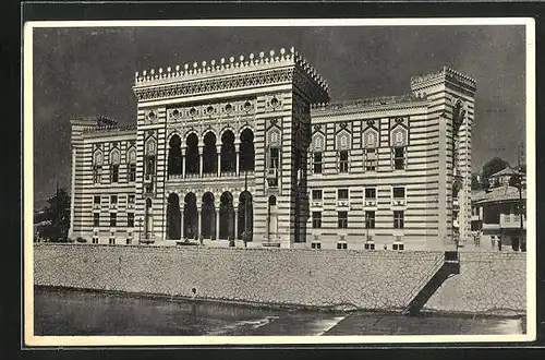 AK Sarajewo, Rathaus am Flussufer