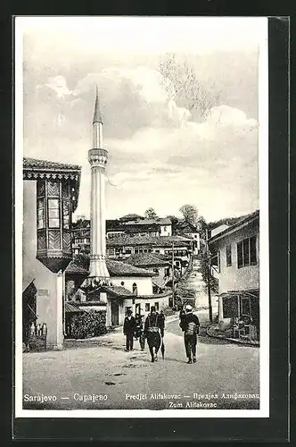 AK Sarajewo, Moschee mit Minarett am Alifakovac