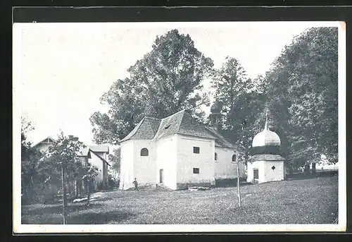 AK Lázne sv. Anna u Cernovic, Ansicht der Kirche