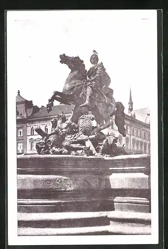 AK Olmütz / Olomouc, Caesarbrunnen / Caesarova kasna