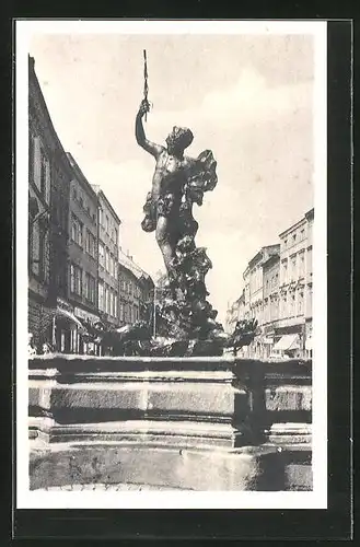 AK Olmütz / Olomouc, Merkurbrunnen / Merkurova kasna