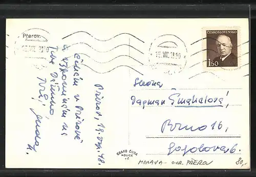 AK Prerov /Prerau, Marktplatz, Namesti