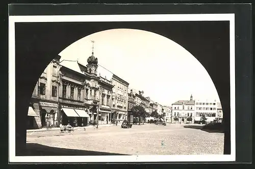 AK Mähr. Weisskirchen / Hranice na Morave, Namesti, Marktplatz