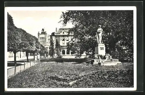 AK Prostejov, Narodni dum, Havlickuv pomnik