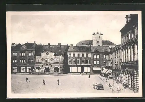 AK Prerov, Strassenpartie mit Geschäften