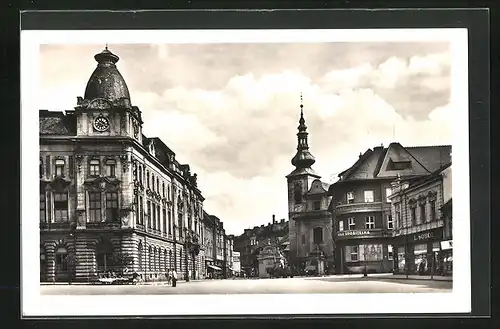 AK Prerov, Strassenpartie mit Geschäften