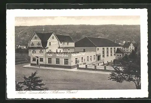 AK Plochingen, Hotel Eisenbahn, Blaues Haus