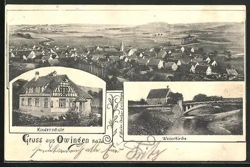 AK Owingen, Kinderschule, Weilerkirche, Panorama