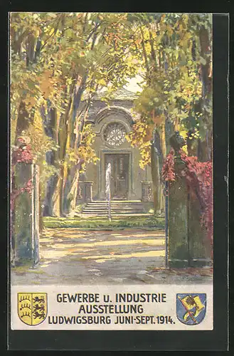 Künstler-AK Ludwigsburg, Gewerbe- & Industrie-Ausstellung 1914