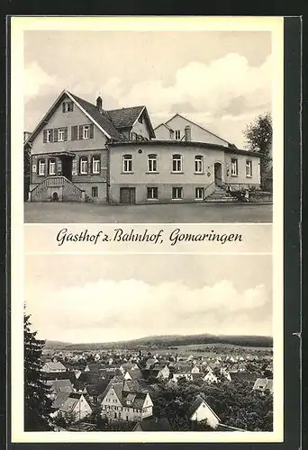 AK Gomaringen /Württ., Gasthof Zum Bahnhof von Hans Baumann