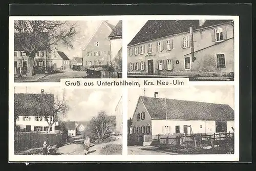 AK Unterfahlheim Krs. Neu-Ulm, Brauerei & Gasthaus Vogt