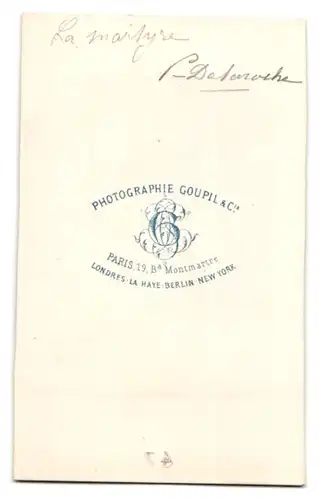 Fotografie Goupil & Cie., Paris, Ba. Montmartre 19, Gemälde: Martyre nach Delaroche