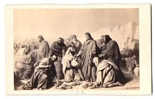 Fotografie Goupil & Cie., Paris, Ba. Montmartre 19, Jesus verteilt Brot unter den Armen