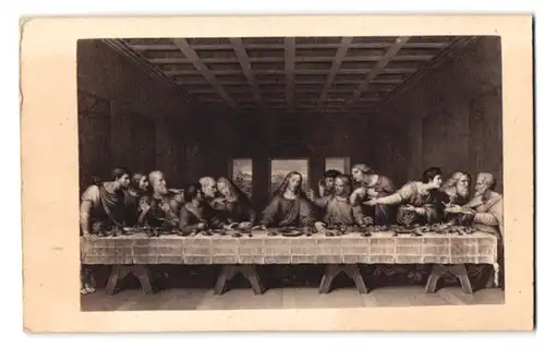 Fotografie Gustav Schauer, Berlin, Grosse Friedrichstr. 188, das heilige Abendmahl nach L. da Vinci