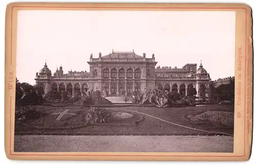 Fotografie Römmler & Jonas, Dresden, Ansicht Wien, Cur-Salon im Stadtpark