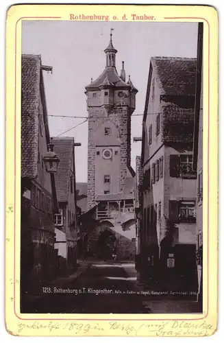 Fotografie Zedler & Vogel, Darmstadt, Ansicht Rothenburg ob der Tauber, Blick auf das Klingenthor