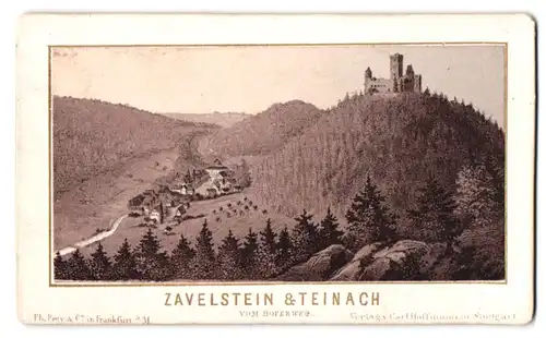 Fotografie Th. Frey & Co., Frankfurt a. M., Ansicht Bad Teinach, Orstansicht mit Zavelstein
