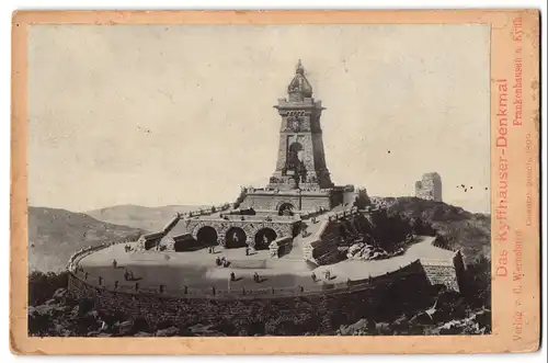 Fotografie C. Werneburg, Frankenhausen a. Kyffh., Ansicht Kyffhäuser, Blick auf das Kyffhäuser Denkmal