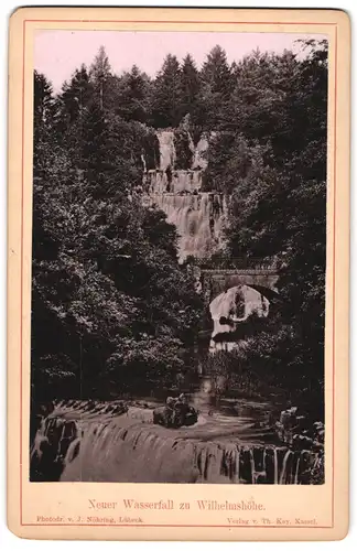 Fotografie J. Nöhring, Lübeck, Ansicht Kassel, Neuer Wasserfall zu Wilhelmshöhe