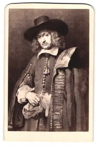 Fotografie Gustav Schauer, Berlin, Grosse Friedrichstr. 188, Portrait Jan Six, Bürgermeister Amsterdams nach Rembrandt