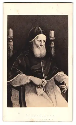 Fotografie Gustav Schauer, Berlin, Grosse Friedrichstr. 188, Portrait Papst Julius II. nach Rafael