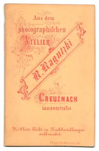Fotografie R. Ragutzki, Creuznach, Portrait junge Dame mit zeitgenössischer Frisur