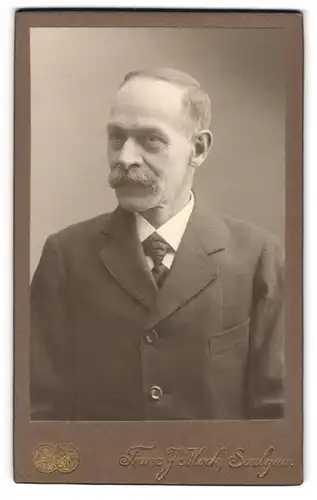 Fotografie Franz J. Mock, Saulgau, Edelmann im eleganten Anzug mit Krawatte