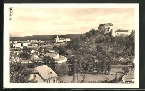 AK Letovice, Zámek, Panorama mit Schloss