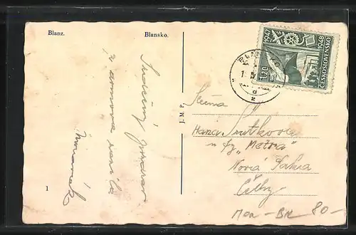 AK Blanz, Ortsansicht aus der Vogelschau