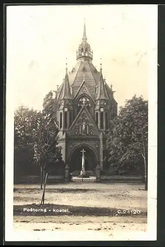 AK Postorna, Kostel, Ansicht der Kirche