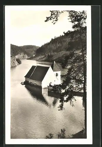 AK Bitov, Zatopeny Stary, Kirche im Stausee