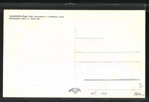 AK Sloupnice, Cesky divci vychovavaci a vzdelavaci ustav Milosrdnych sester sv. Karla Bor