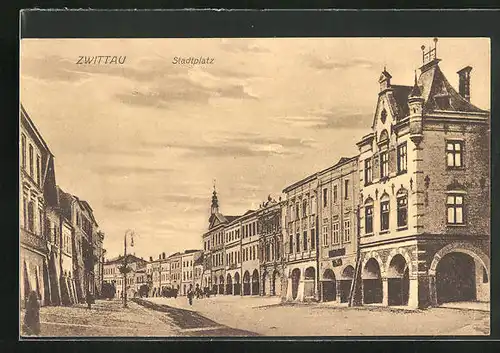 AK Zwittau, Stadtplatz