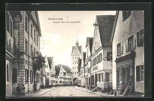 AK Weissenhorn, Unteres Tor mit Hauptstrasse