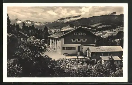 AK Oberstdorf, Gasthaus zur Walserschanz mit Umgebung