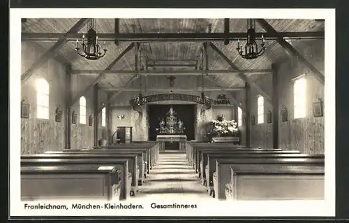 AK München-Kleinhadern, Fronleichnam-Kirche, Gesamtinneres
