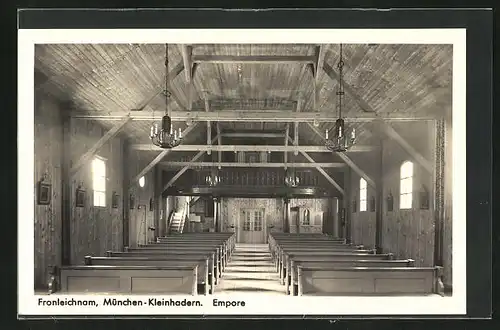 AK München-Kleinhadern, Fronleichnam-Kirche, Empore