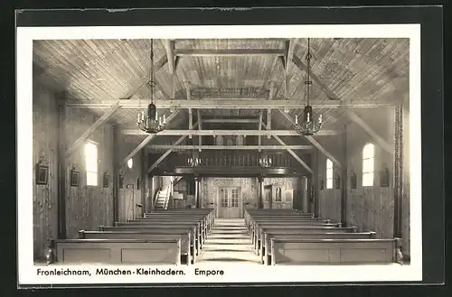 AK München-Kleinhadern, Fronleichnam-Kirche, Empore