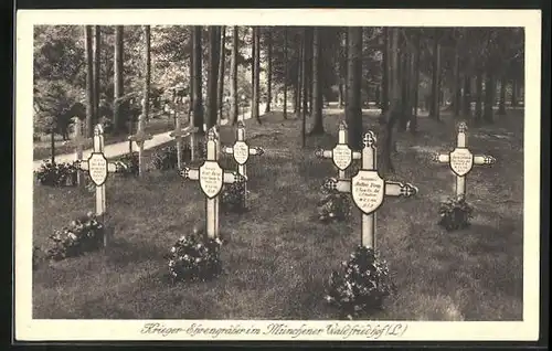 AK München-Hadern, Münchner Waldfriedhof, Krieger-Ehrengräber