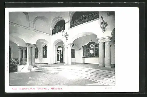 AK München, Karl Müller`sches Volksbad, Vestibül