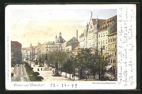 AK München, Partie am Promenadeplatz