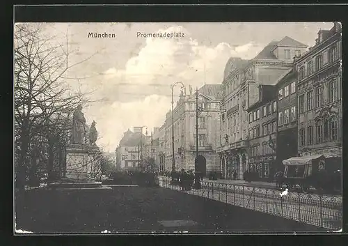 AK München, Partie am Promenadeplatz