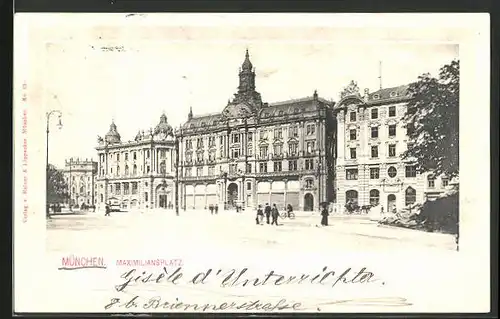 AK München, Partie am Maximiliansplatz