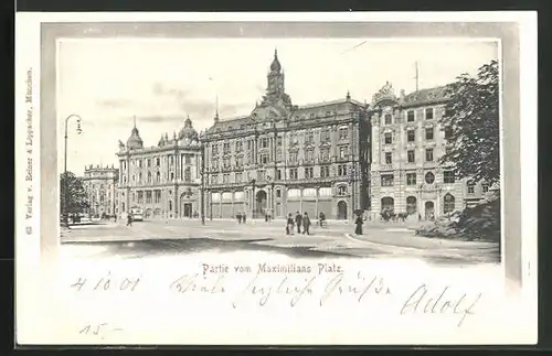AK München, Partie am Maximiliansplatz