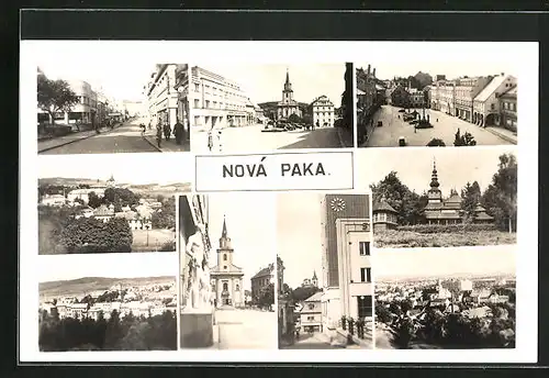AK Nova Paka, Marktplatz, Kirche, Strassenansichten