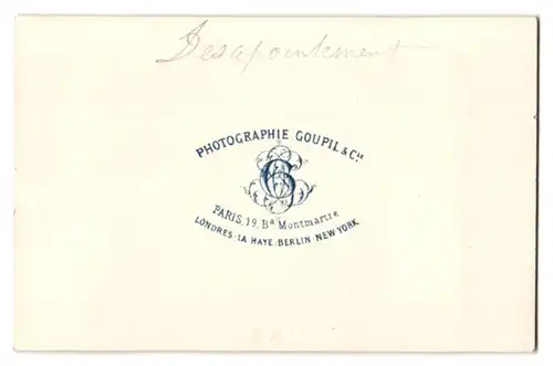 Fotografie Goupil & Cie., Paris, ba. Montmartre 19, Gemälde: disappointment, Ente entwischt dem Fuchs