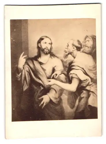 Fotografie unbekannter Fotograf und Ort, Jesus mit seinen Jüngern nach van Dyck