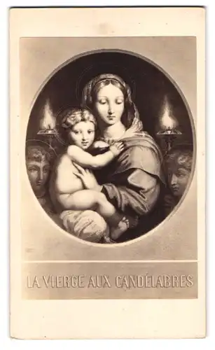 Fotografie Gustav Schauer, Berlin, Grosse Friedrichstr. 188, Madonna mit den Candelabern nach Rafael