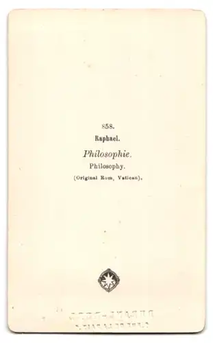 Fotografie Durand-Ruel, Paris, Rue de la Paix 1, Philisophie nach Raphael