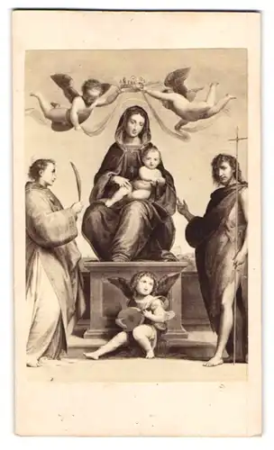 Fotografie Gustav Schauer, Berlin, Grosse Friedrichstr. 188, Madonna aus dem Hause Lucca nach Fra Bartolomeo